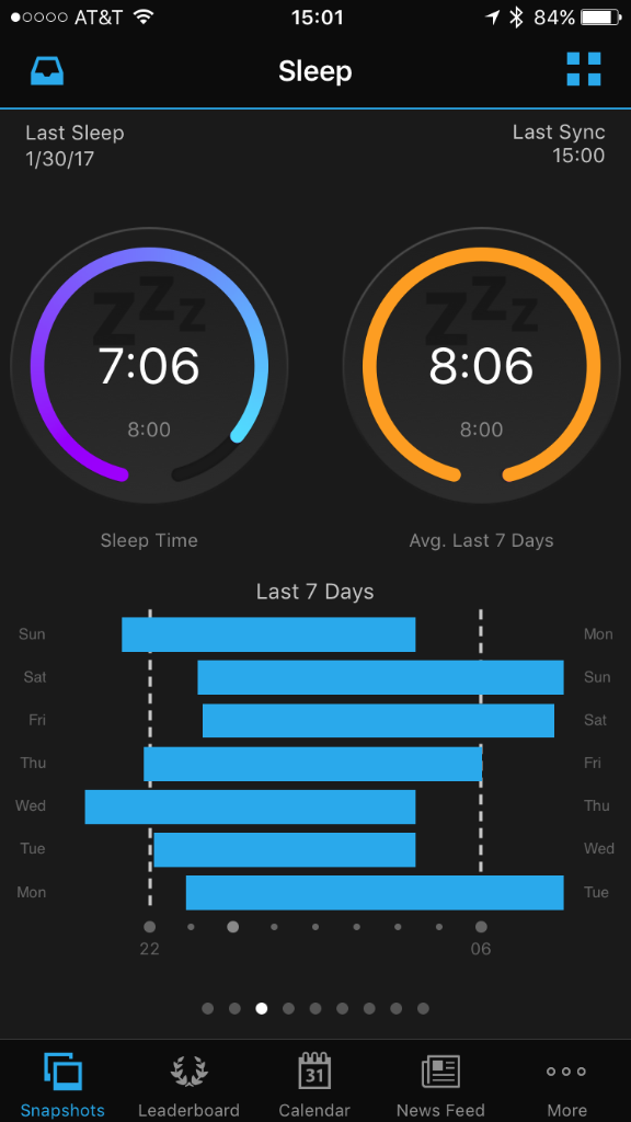 fenix sleep tracking